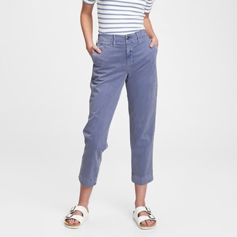 Gap High Rise Straight Khakis